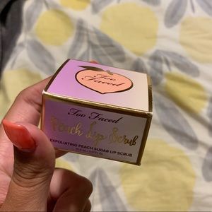 too faced peach lip scrub! opened but never used!